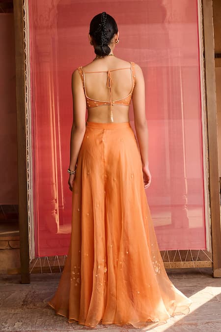 Zoon Aari Embroidered Jacket Palazzo Set 