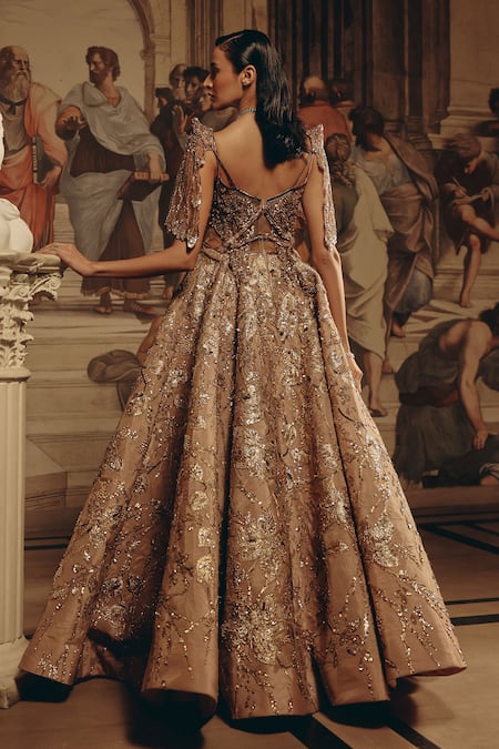 Adaara Couture Embellished Net & Satin Organza Gown 