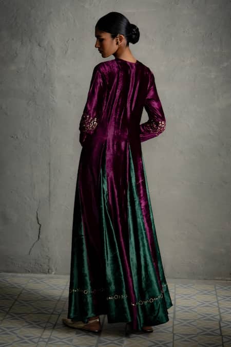 Charkhee Contrast Kalis Wrap Maxi Dress 