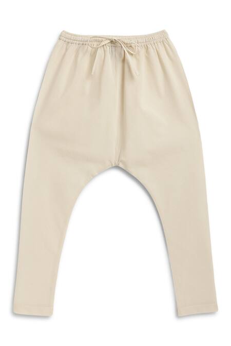 Tiber Taber Cream Cotton Plain Kurta And Pyjama Set at Aza Fashions Tiber Taber_Cream Cotton Plain Kurta And Pyjama Set _at_Aza_Fashions