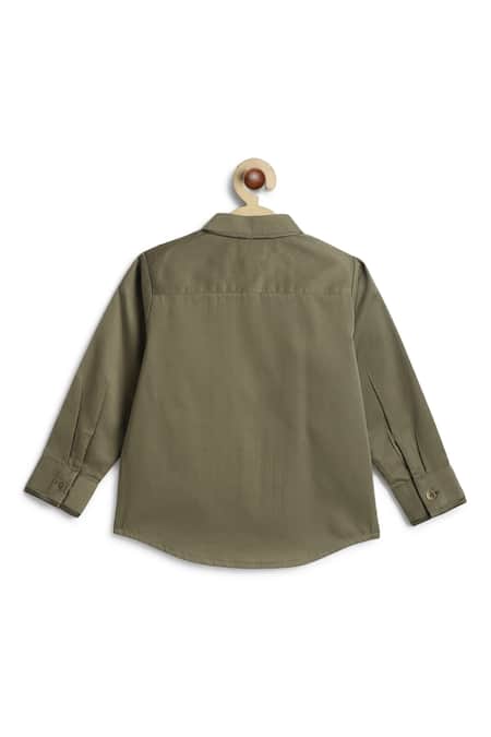 Tiber Taber Pintuck Detail Band Collar Shirt 