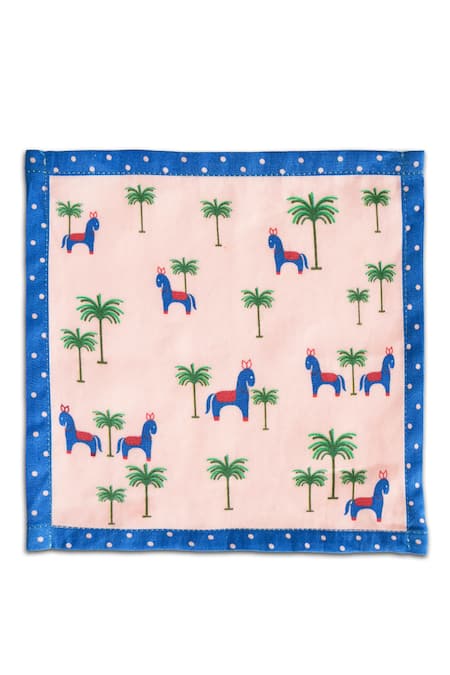 Shop_Tiber Taber_Black Cotton Bandhgala With Printed Pocket Square 