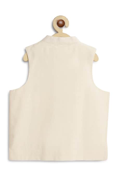 Tiber Taber Embroidered Bundi Jacket With Hook Eye Closure 