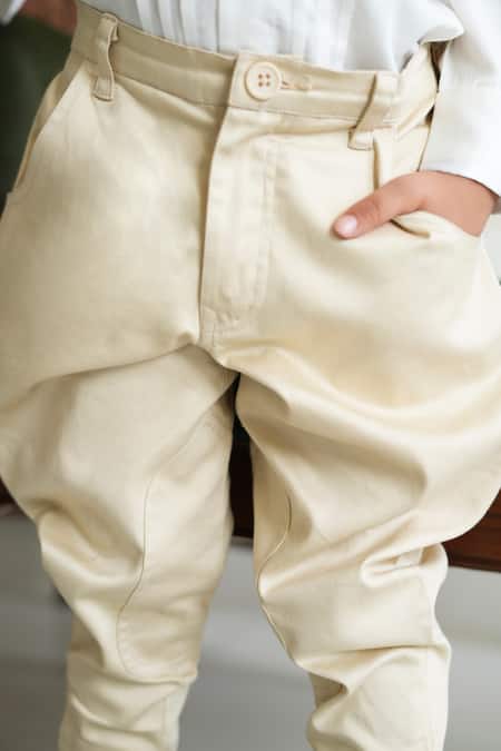 Shop Tiber Taber Cream Cotton Jodhpuri Pant Shop_Tiber Taber_Cream Cotton Jodhpuri Pant
