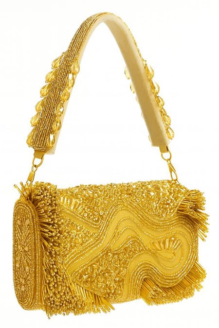 Tasna Crystal & Sequin Embroidered Clutch 