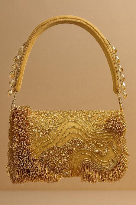 Tasna Crystal & Sequin Embroidered Clutch 