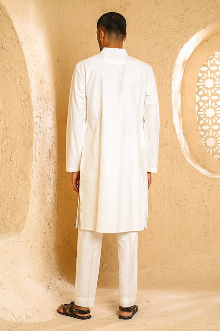 Chatenya Mittal Pintuck Embroidered Kurta & Pant Set 