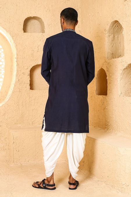 Chatenya Mittal Mirror Work Kurta & Draped Pant Set 