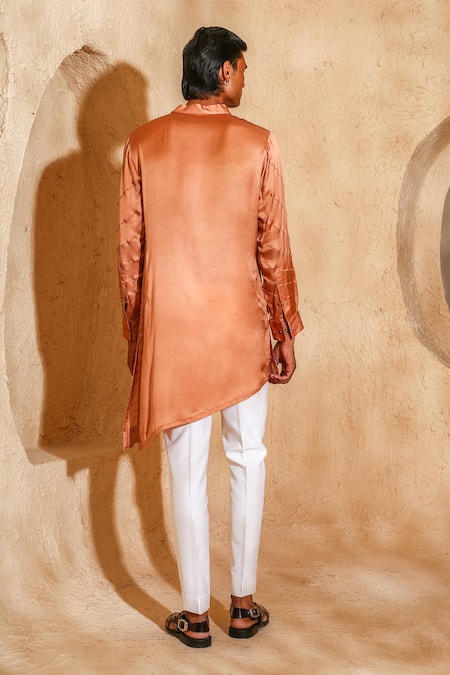 Chatenya Mittal Pintuck Asymmetric Kurta Set 