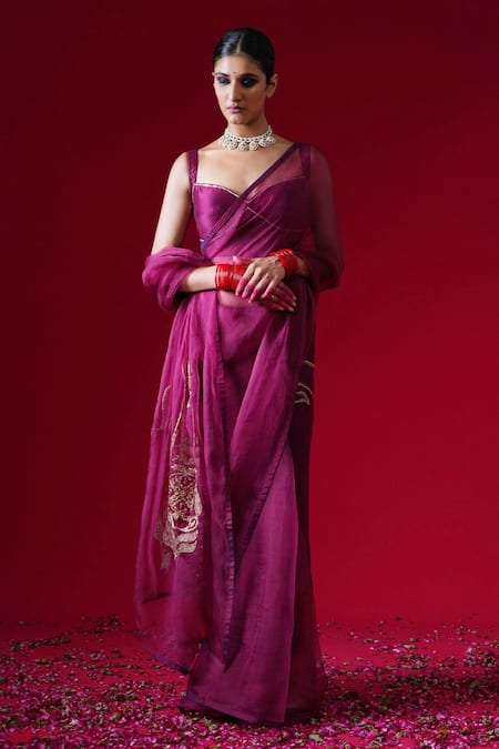 Kalakari By Akanksha Rajkumari Organza Saree & Pure Silk Chanderi Blouse 