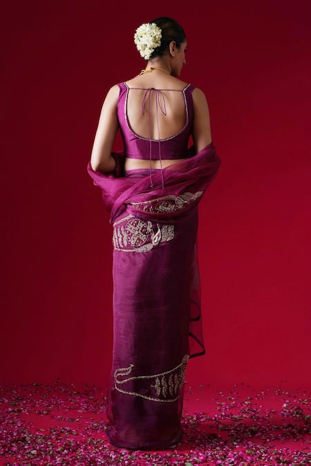 Kalakari By Akanksha Rajkumari Organza Saree & Pure Silk Chanderi Blouse 