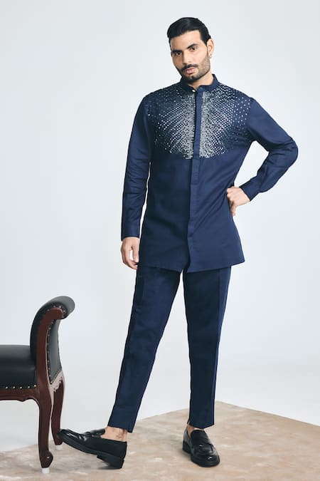 Project Bandi Alpha Cutdana Hand Embroidered Short Kurta 