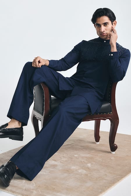 Project Bandi Vault Cutdana Hand Embroidered Short Kurta 