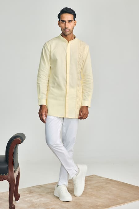 Project Bandi Brotherhood Cutdana Hand Embroidered Short Kurta 