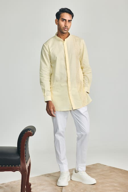 Project Bandi Brotherhood Cutdana Hand Embroidered Short Kurta 