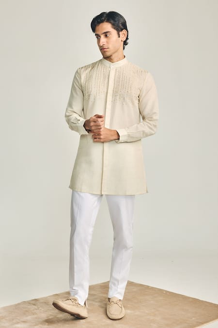 Project Bandi Kin Cutdana Hand Embroidered Short Kurta 