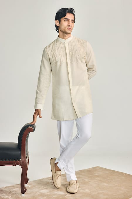 Project Bandi Kin Cutdana Hand Embroidered Short Kurta 