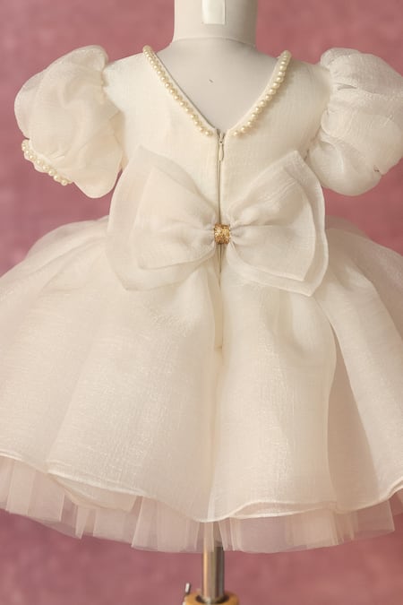 Ruchika Lath Label Hand Embroidered Fish & Shells Organza Dress 