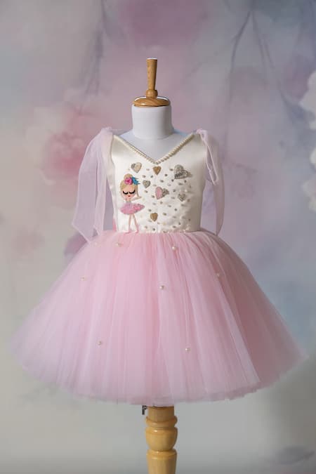 Ruchika Lath Label Ballerina & Hearts Hand Embroidered Dress 