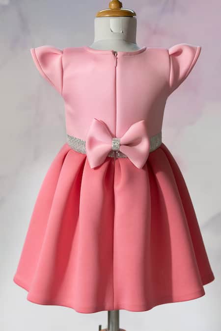 Ruchika Lath Label Hello Kitty Pearl & Stone Embroidered Dress 