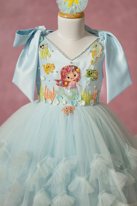 Ruchika Lath Label Mermaid & Under The Sea Hand Embroidered Dress 