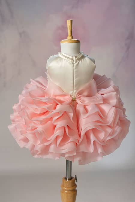 Ruchika Lath Label Princess Theme Hand Embroidered Ruffled Dress 