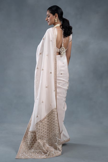 RICHA AHLUWALIA Gota Patti & Zardozi Embroidered Saree With Blouse 