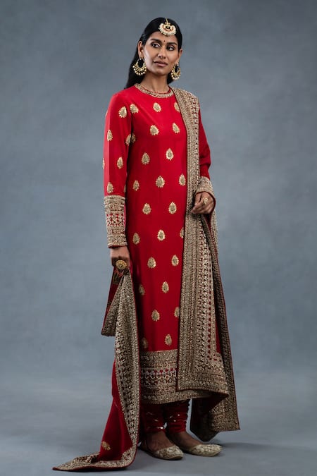 RICHA AHLUWALIA Gota Patti Zardozi Buti Kurta Set 
