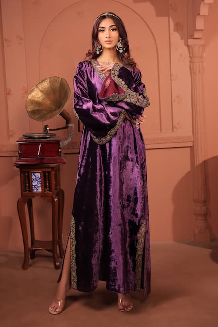 RICHA AHLUWALIA Silk Velvet Kaftan 