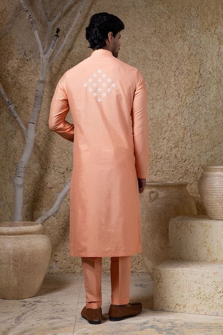 Darshika Menswear Coral Embroidered Kurta Set 