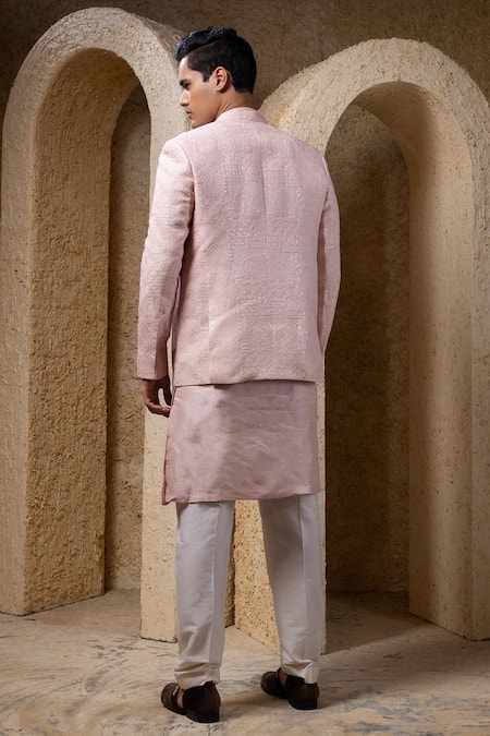 Darshika Menswear Embroidered Bandhgala & Kurta Set 