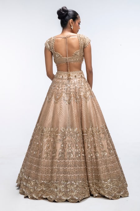 Mirroir Scallop Embellished Lehenga Set 