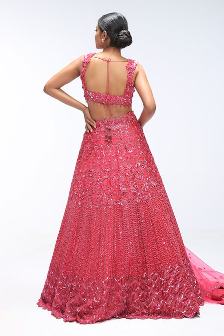 Mirroir Scallop Embroidered Lehenga Set 