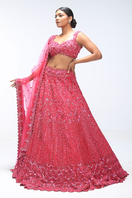 Mirroir Scallop Embroidered Lehenga Set 