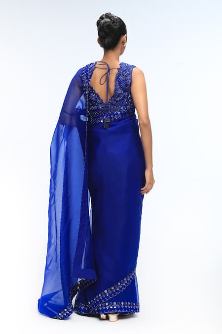 Mirroir Embroidered Saree Set 