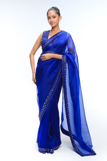 Mirroir Embroidered Saree Set 