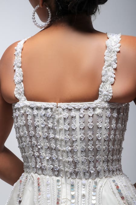 Shop Mirroir Ivory Silk Organza Sequins, Beads Sweetheart Moonwave Embellished Corset Gown Online at Aza Fashions Shop_Mirroir_Ivory Silk Organza Sequins, Beads Sweetheart Moonwave Embellished Corset Gown _Online_at_Aza_Fashions
