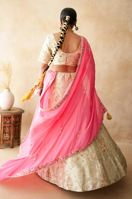 Gulabo Jaipur Noor Ivory Embroidered Lehenga Set 