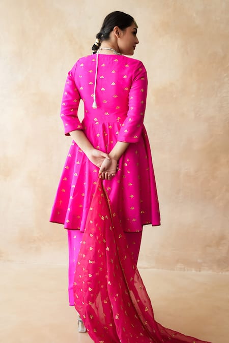 Gulabo Jaipur Riza Pink Embroidered Anarkali Set