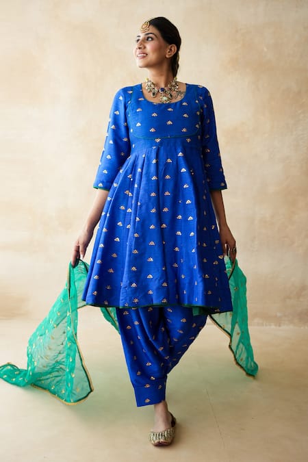 Gulabo Jaipur Riza Blue Anarkali Set
