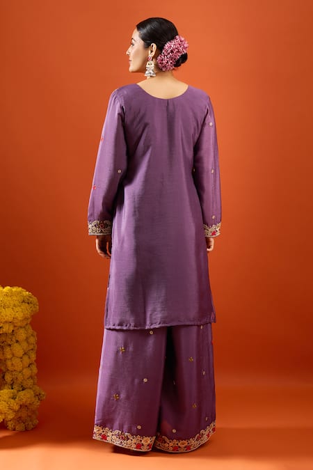 Samyukta Singhania Embroidered Kurta Sharara Set 