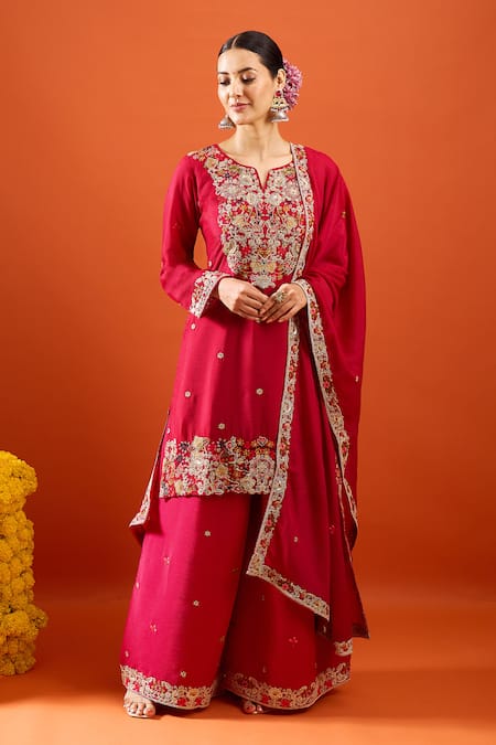 Samyukta Singhania Embroidered Kurta Sharara Set 