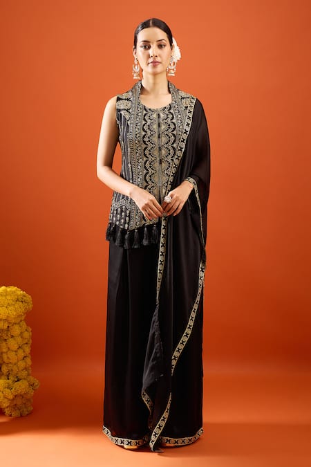 Samyukta Singhania Embroidered Kurta Sharara Set 