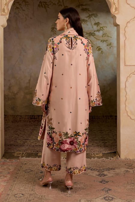 RICHA AHLUWALIA Mughal Floral Zardozi Embroidered Kurta Set 