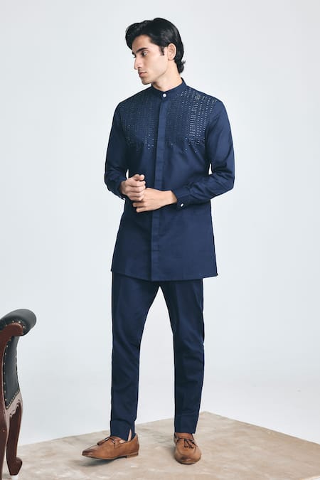 Project Bandi Vault Cutdana Hand Embroidered Short Kurta 