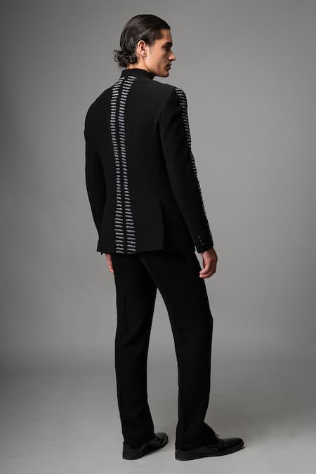 Vivek Patel Scarr Hand Embroidered Bandhgala & Trouser Set 