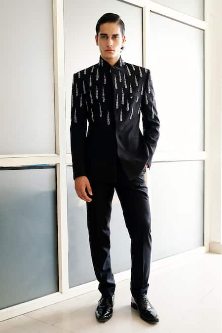 Vivek Patel Tessa Hand Embroidered Bandhgala With Trouser 