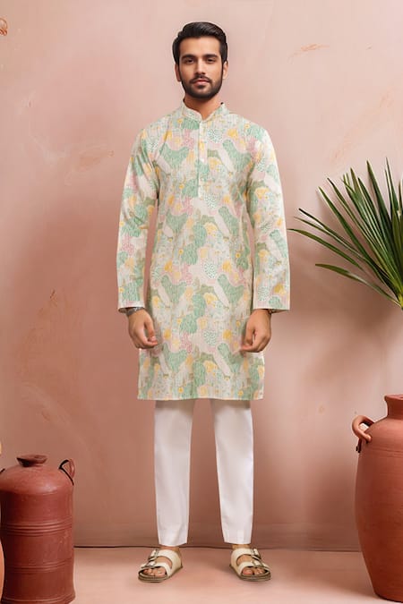 Arihant Rai Sinha Jungle Pattern Kurta Set 