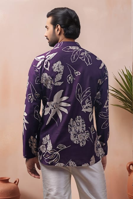 Arihant Rai Sinha Printed Floral Short Kurta 