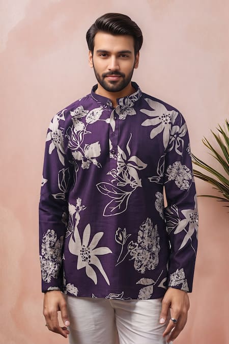 Arihant Rai Sinha Printed Floral Short Kurta 